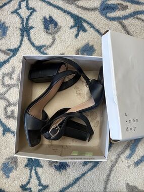 a new day Black Sal heels